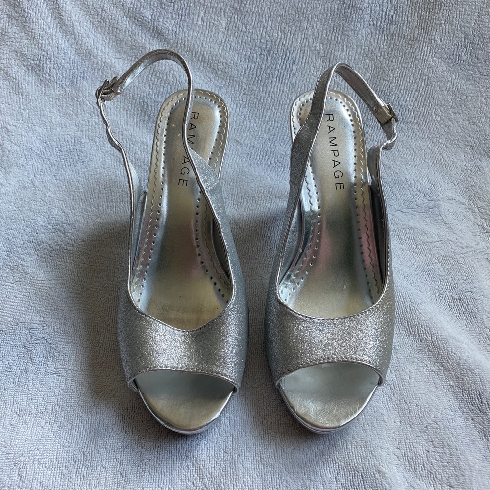 Sparkly Silver Heels